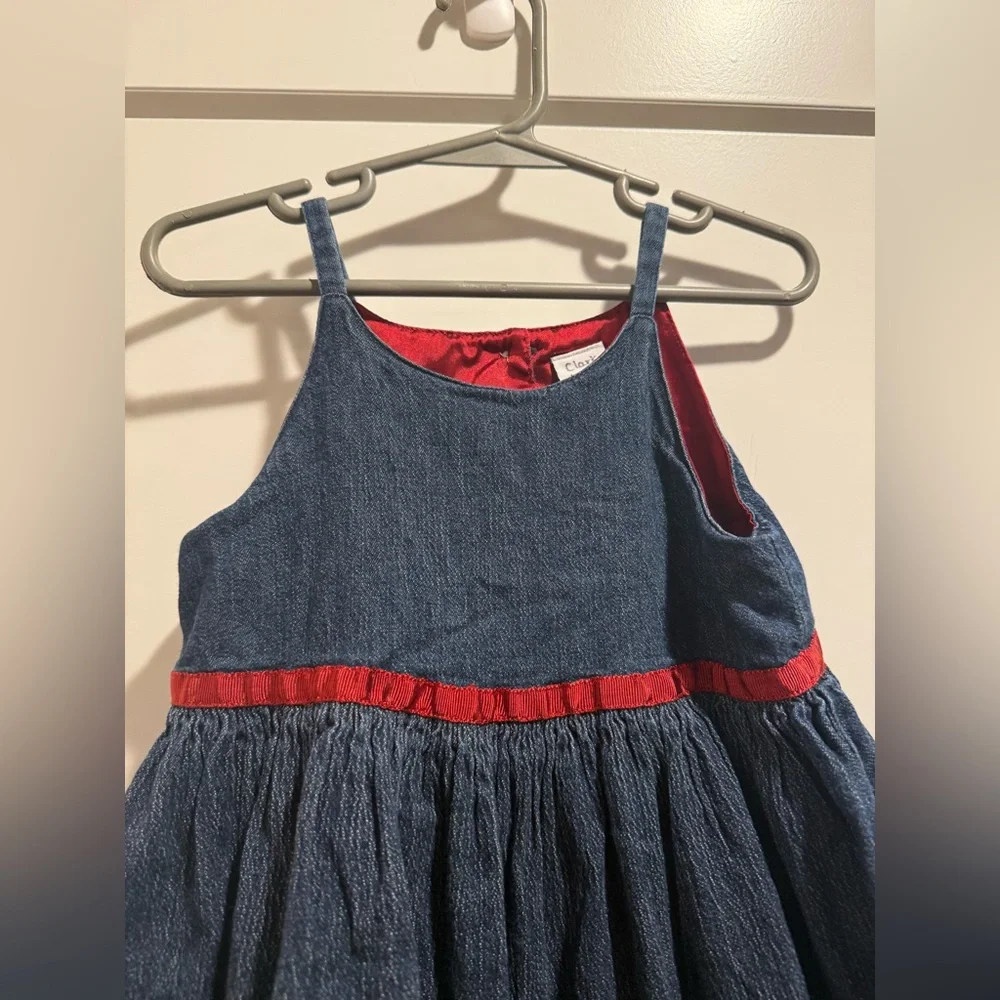 Baby Gap‎ Blue and Red Denim Dress Size 3